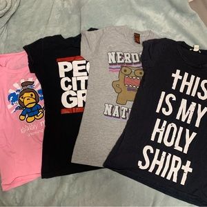 GRAPHIC TEES size xs-small bundle